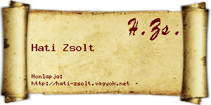 Hati Zsolt névjegykártya